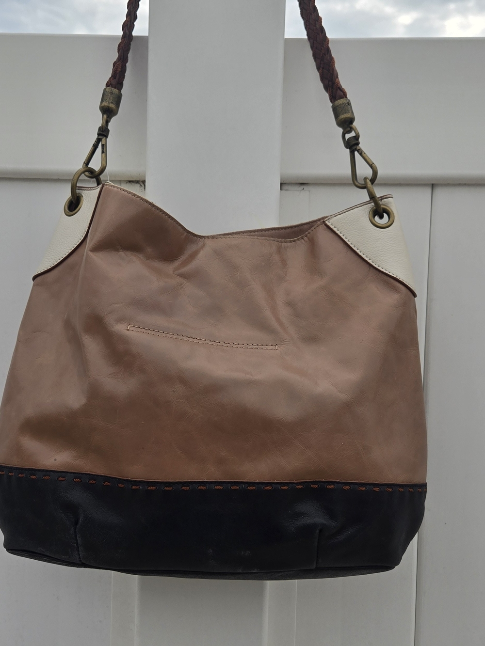 Sakroots Two-Tone Brown & Black Shoulder Bag - Picture 2 of 10